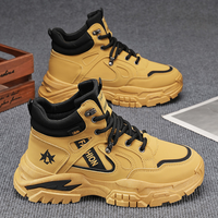 Chaussures de basketball pour hommes en toile de couleur vive, à lacets, confortables, respirantes, à semelle épaisse et rehaussante, vente en gros d'usine