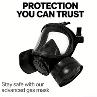 Masque à gaz intégral MF15 à double cartouche avec filtre à charbon actif K2, en silicone réutilisable, 3 couches, pour la sécurité industrielle et les situations d'urgence