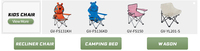 Chaise de camping inclinable promotionnelle AI-MICH de haute qualité, compacte, ultralégère, avec logo personnalisé, pour l'extérieur