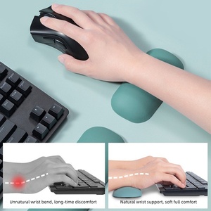 Custom Design PU Leather Palm Support Pad Ergonomic Wrist Rest Set for Keyboard and Mouse - Product Image 4