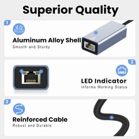 2'si 1 arada USB C USB 3.0 - RJ45 Gigabit LAN Ethernet Ağ Adaptörü1000 Mbps Dizüstü Bilgisayar Tablet PC için