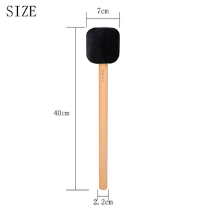 Venta al por mayor accesorios para instrumentos de percusión mango de haya 7cm cabeza de felpa <span class=keywords><strong>bombo</strong></span> palo de marcha - Product Image 3