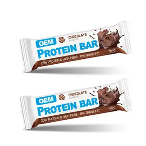 OEM toptan yabanmersini çörek Protein çubukları yüksek Protein düşük karbonhidrat glutensiz Keto dostu bar