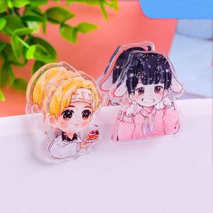 Clips en acrylique personnalisés, mignons, style dessin animé et anime, en PP, pour sublimation, breloques kawaii, papeterie, clips pour notes autocollantes - Product Image 3