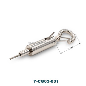 Éclairage de câble métallique autobloquant Accessoires de panneau insonorisé Kits de <span class=keywords><strong>suspension</strong></span> réglables en laiton Pince de câble réglable en cuivre - Product Image 4