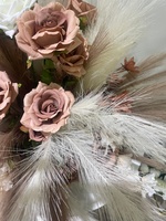 Bunga Pampas Grass Kustom untuk Dekorasi Pernikahan, Bola Bunga Pampas Grass Sutra, Hiasan Meja Bunga untuk Dekorasi Pernikahan