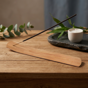 Porte-encens en bois naturel avec récupérateur de cendres pour l'aromathérapie, décoration intérieure, utilisation toute saison - Product Image 4