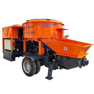 Bomba mezcladora de hormigón diésel 40 M3H Bomba mezcladora de hormigón de fábrica 78 KW Autocarga - Product Image 1