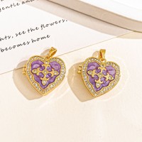 Pendentif Médaillon Cœur Soleil et Lune à ouverture pour photos, Accessoires de Bijoux DIY pour Collier Femme, Vente en Gros