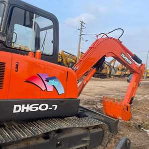 CE EMC Certified Used Doosan DH60-7 Excavator Low Hours 8 Ton MINI Crawler Excavator from Korea Rake <b>Attachment</b> - Product Image 1