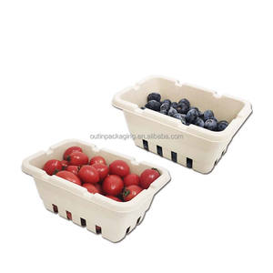 Présentoir de supermarché biodégradable, emballage écologique, boîte de pulpe en fibre moulée pour fruits de baies, cerises, tomates et champignons - Product Image 6