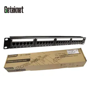 RJ45 Socket 8P8C Lan Patch Panel 24 Port 19inch 1U Networking Cat6 Cat5e UTP Patch Panel For Networking Rack Cabinets