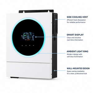 Système solaire hybride double 6 kW 48 V On/Off Grid avec sortie simple, onde sinusoïdale pure, efficacité de 97 %, VMIV TWIN 6000-48 - Product Image 3