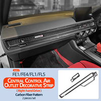 Pour Honda Civic 11th Gen 2022-2025 ABS intérieur avant tableau de bord climatisation interrupteur sortie cadre Central contrôle bande garniture