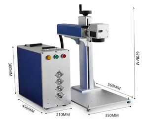 Fiber Laser marking machine 20w 30w 50w rotary for metals plastic marking personalized name necklace portable desktop machine
