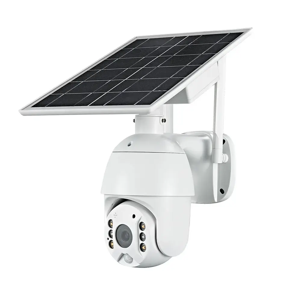 Nouvelle Arrivée Carte SIM Extérieure Cctv Solaire Ptz Haute Qualité Pir Sans Fil 360 Web 4Mp Caméra Ip