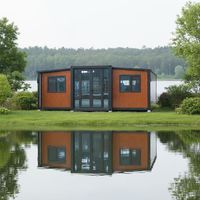 Casa Contenedor Expandible Impermeable de 20 pies, Unidad Prefabricada Moderna con Cocina y Baño para Hotel, Oficina, Edificio, Escuela, Alojamiento