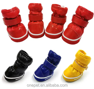 Winter <b>Waterproof</b> <b>Dog</b> <b>Boots</b> Classic Sport Modern Style Print Luxury Lining PU Pet Shoes for Warm Wearing - Product Image 2