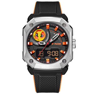 Montre de sport analogique-numérique à quartz pour homme, de luxe, multifonctionnelle, en métal, avec date, lumière LED, étanche 3ATM - Product Image 4