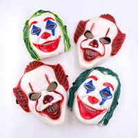 Masque de Clown d'Horreur d'Halloween, Masque LED Multicolore, Masques de Mascarade, Masque de Fête Lumineux Néon, Masques Lumineux qui Brillent dans le Noir