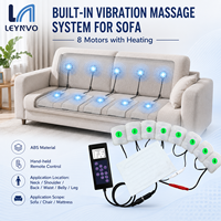Masseur vibrant LEYNVO à 8 moteurs avec chauffage, télécommande Type-C pour canapé, chaise, matelas