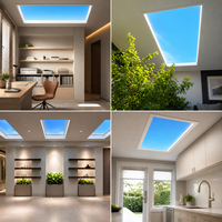 Plafonnier intelligent à lumière bleue ciel clair, contrôle par application, rythme biologique, lumière artificielle simulant le soleil, panneau LED pour salle de bain, maison, bureau