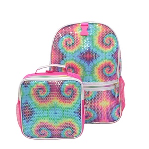 <b>Backpack</b> Set with Lunch Bag Waterproof Girls <b>School</b> Polyester Material for Kids Fashion Sequins Animal Prints - Product Image 1