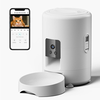 Distributeur automatique de nourriture pour animaux de compagnie 2L, distributeur intelligent de nourriture pour chiens et chats avec minuterie, batterie de secours USB, caméra WiFi, distributeur de nourriture pour chats