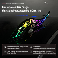 RGB-Auto-Dachleuchte mit Drachenhorn-Design, LED Dynamisches Blinklicht, Auto-Dachspoiler-Dekorlampe, Modifiziertes Außenzubehör