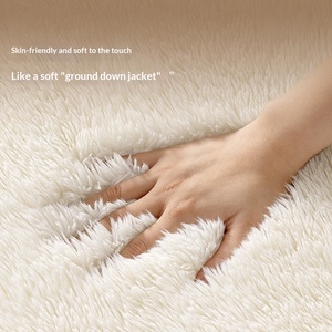 Tappeto da comodino in peluche spesso, lavabile in lavatrice, <span class=keywords><strong>per</strong></span> <span class=keywords><strong>camera</strong></span> da letto, cameretta <span class=keywords><strong>bambina</strong></span>, posizionabile davanti al letto, semplice <span class=keywords><strong>per</strong></span> la casa - Product Image 4