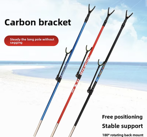 Support de canne à pêche en acier inoxydable, type canon, avec crochet arrière et piquet de fixation au sol pour positionnement sécurisé de la canne - Product Image 5