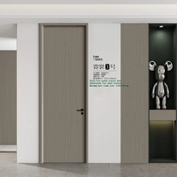 Porte intérieure simple et pratique en bois, résistante à l'humidité, avec peinture en cristal de carbone, pour immeuble de bureaux, usage commercial
