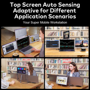 Sản phẩm bán chạy nhất 2025 Ba máy tính xách tay màn hình Extender LCD hiển thị xách tay màn hình tương thích với Mac - Product Image 3