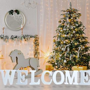 6 inch chưa hoàn thành chữ gỗ cho tường trang trí nội thất DIY <span class=keywords><strong>Craft</strong></span> gỗ bảng chữ cái chữ cho Giáng sinh bên nhà dự án - Product Image 6