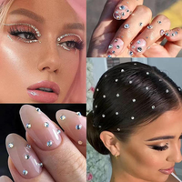 Autocollants en strass multicolores autocollants pour le visage, tatouages temporaires, design personnalisé, maquillage de scène pour fêtes – Grande Vente