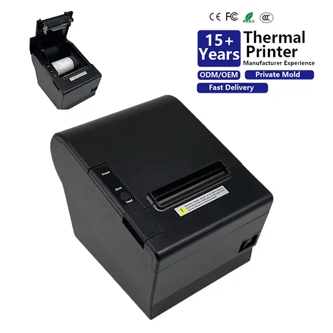 Printer termal 3 inci 80mm bluetooth, printer penerimaan pos termal, pemotong otomatis untuk pencetakan nirkabel