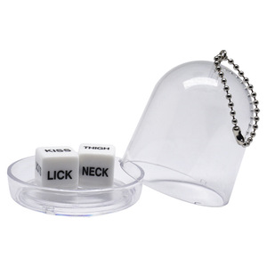 Porte-clés dés de passion DESKJOY avec mini-gobelet, <span class=keywords><strong>jeu</strong></span> de dés romantique pour couples pour une soirée en amoureux - Product Image 5