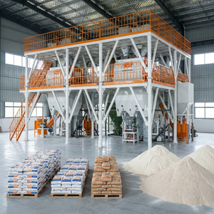 Línea de Producción de Mortero en Polvo Seco Automática Completa, Solución Llave en Mano, <span class=keywords><strong>Planta</strong></span> de Pegamento para Azulejos con Paletizador Robótico y Máquina Empacadora - Product Image 1