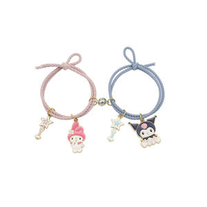 Nouveautés Sanrio Aimant Couple Bracelet Dessin Animé Mélodie Kuromi Bracelet En Gros Copines Bracelet Corde À Cheveux - Product Image 4