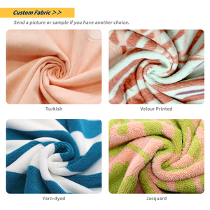 Serviette de plage personnalisée de qualité extra large en coton épais brodé ou caractéristique antimicrobienne jacquard - Product Image 4