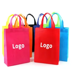 Bolsa para mercearia de superfície, bolsa para presente personalizada eco reutilizável com tecido não tecido