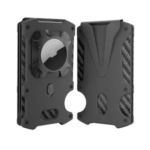 กระเป๋าสตางค์แบบหนีบโลหะป้องกัน RFID พร้อมช่องใส่ AirTag ในตัว สำหรับใส่บัตรและชิปติดตามตัว ทำจากอะลูมิเนียม - Product Image 6