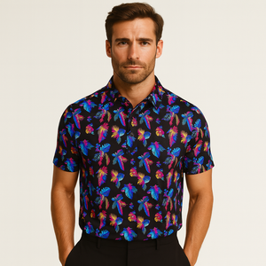 Custom logo High Quality Short Sleeve Polyester Quick Dry Slim Fit Sport American Size Polo Golf Shirt for Men