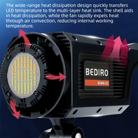 Flash de studio 100W avec kit de boîte à lumière parabolique profonde pour la photographie de portrait de mariage