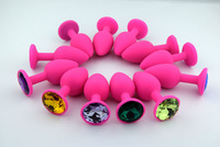 Popula 3 pièces produits de massage de masturbation cristal bijoux forme de coeur silicone jouets sexuels anal bout à bout énorme ensemble de plug anal
