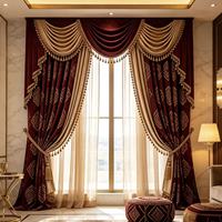 Rideaux occultants sur mesure de style arabe Majlis, design ondulé, écologiques, imperméables, en polyester isolant thermique, longueur au sol