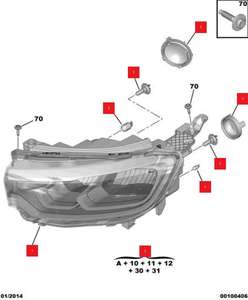 Convient pour <span class=keywords><strong>Citroen</strong></span> <span class=keywords><strong>C3</strong></span>-XR ensemble <span class=keywords><strong>phare</strong></span> et <span class=keywords><strong>phare</strong></span> 9806976880 9806977080 - Product Image 6