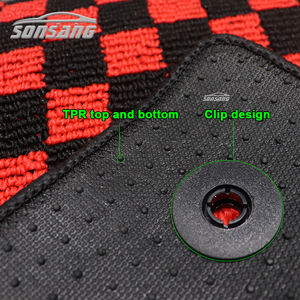 SONSANG Tapis de voiture 4 pièces Fabricant de coffre à carreaux 6d Boot Car Mats - Product Image 2