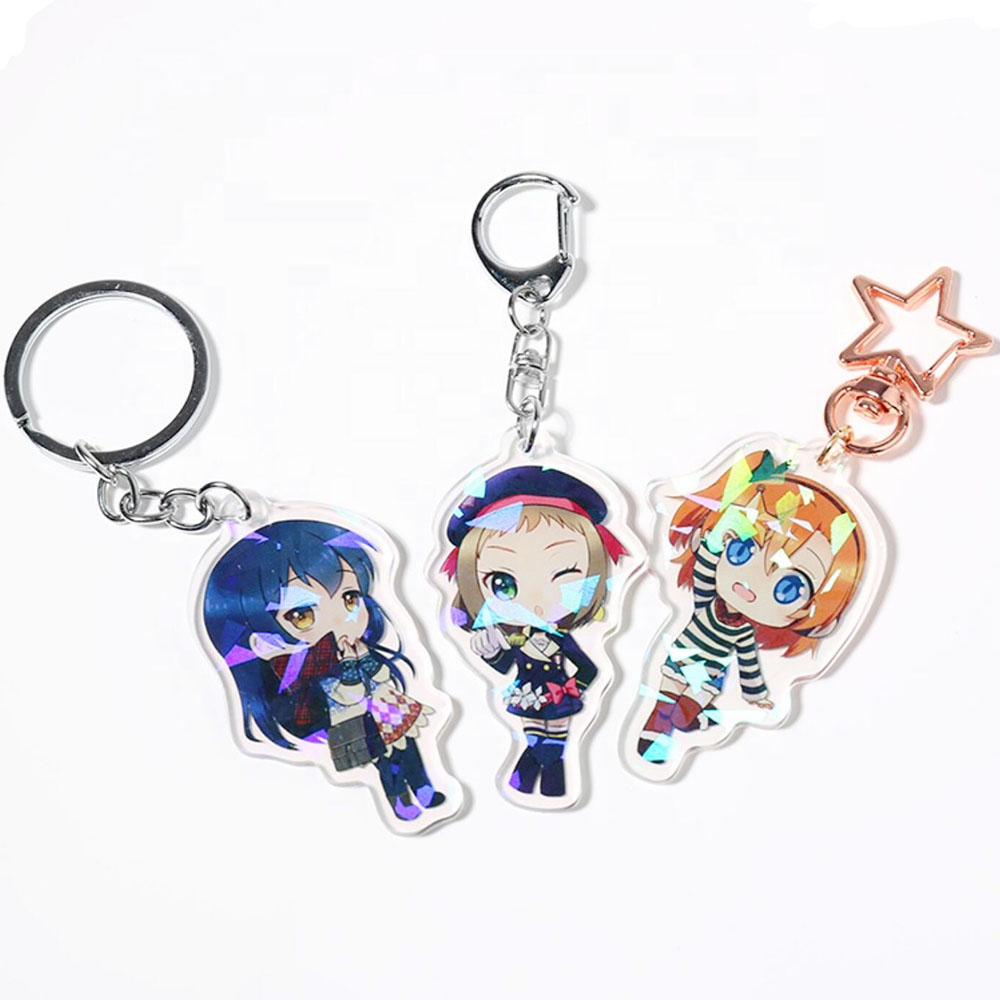 Аниме пользовательский Печатный Прозрачный пластиковый акриловый материал аниме акриловый брелок