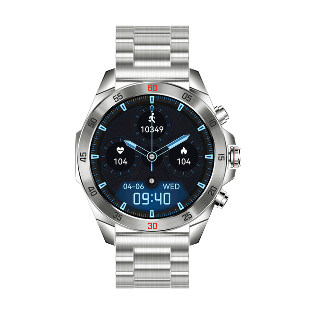Smart Health Watch Real-Time Health Tracking Blood Pressure ECG Monitoring Stainless Steel Band Magnetic Charging Smartwatch